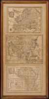 Three maps by Emanuel Bowen framed together