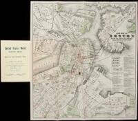 New Map of Boston, giving all points of interest with every railway & steamboat terminus, prominent hotels, theatres & public buildings