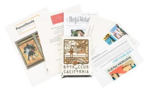 Large run of the Book Club of California's Quarterly Newsletters, from 1954-2012, as well as a large assortment of miscellaneous Book Club newsletters and ephemera