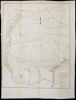 Map of a tour from Independence to Santa Fe, Chihuahua, Monterey and Matamoros