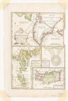 A Map of Old Greenland or Oster Bygd & Wester Bygd... [on sheet with] An Improved Map of Iceland [and] A Map of the Islands of Ferro... [and] A Draught of the Whirlpool on the South East of Sumbo Rocks...