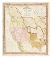 A New Map of Texas, Oregon and California, with the Regions Adjoining. Compiled from the Most Recent Authorities