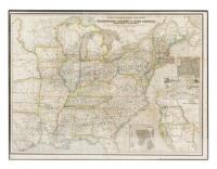 Neueste Eisenbahn-Kanal-u. Post-Karte für Reisende in den Vereinigten Staaten von Nord Amerika, Canada, Texas u. Californinien, Nach J. Calvin Smith, H.S. Tanner u. andern neuesten Quellen bearbeitet