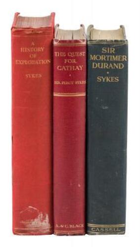Three volumes of travel and exploration by Sir Percy Sykes