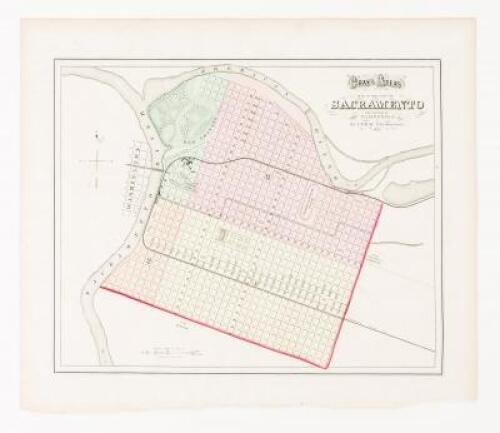 Map of the City of Sacramento, the Capital of California by J.R. Ray, City Surveyor