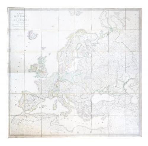 Carte d'Europe: Ou sont trac&eacute;es les limites des empires, royaumes et etats souverains, d'apr&egrave;s les derniers trait&eacute;s de paix.