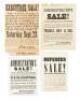 Nine broadsides of auction notices for various California estates