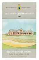 The Open Championship 1962. Played over Old Troon Golf Course. Signed by Champion Arnold Palmer