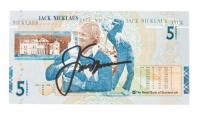 Commemorative Royal Bank of Scotland 5 Pound Banknote, signed by Jack Nicklaus