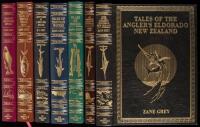 Seven volumes from The Zane Grey Angling Library by the Derrydale Press, each signed by Zane Grey's son