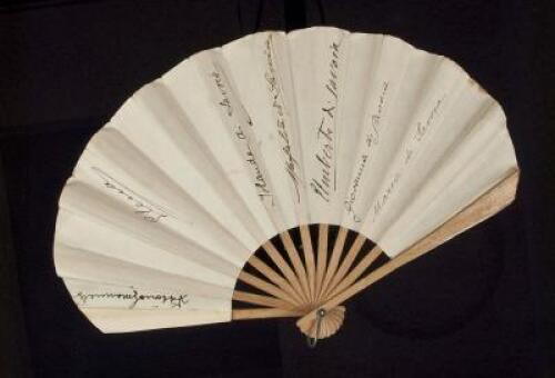 Fan signed by the Italian Royal Family of Umberto di Savoia