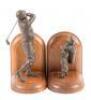 Pair of bookends depicting and golfer and his caddie - 5