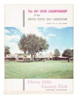 The 60th Open Championship of the United States Golf Association, June 16, 17, 18, 1960. Cherry Hills Country Club, Denver, Colorado