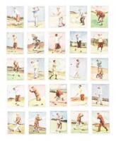 Wills's Cigarette picture “Famous Golfers” player cards, complete, Nos. 1-25