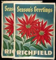 Two holiday posters from Richfield Oil Co.