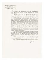 El Exmo. Sr. presidente de los Estados-Unidos Mexicanos se ha servido dirigirme el decreto que sigue... y hagan efectiva la secularizacion de las misiones de la Alta y Baja California...