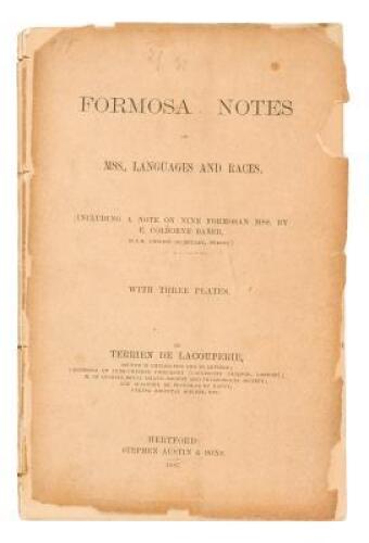 Formosa Notes on Mss., Languages and Races