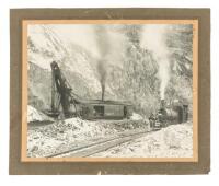 Original photograph of a steam shovel used by Boston Consolidated Mining Company in open pit operations in Bingham Canyon, Utah