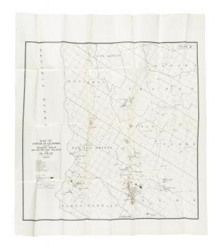 Map of Portion of California Showing Wildcat Wells Drilled 1914-1924, Inclusive and Oil Fields