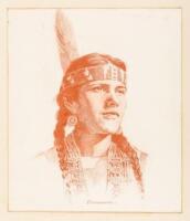 Two original pastel drawings of Native Americans