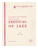 Souvenir Programme, National Jazz Federation Presents the First British Festival of Jazz