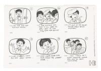 Original hand-drawn storyboards for the Jackson five episode "Groove to the Chief"