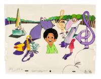 Hand-painted production cel of Michael Jackson in the Jackson Five episode "Michael in Wonderland"