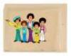 Hand-painted production cel of the five brothers in the Jackson Five