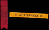 Two ribbons from the Ascot Park Auto Races