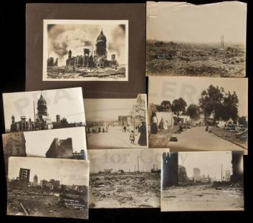 Nine photographs of the 1906 San Francisco Earthquake