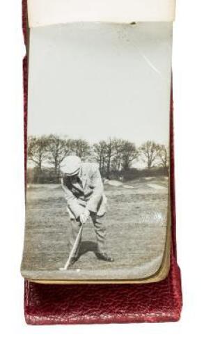 Flip-book showing J.H. Taylor making a full swing with an iron