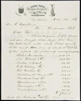 Autograph Letter, signed, from Antonio Daneri regarding a payment in the form of gold dust
