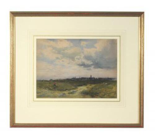 Original watercolor of the 14th hole on the Old Course, St. Andrews