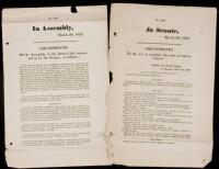 Two printed circulars regarding the lottery in New York