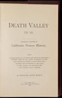 Death Valley in '49: Important Chapter of California Pioneer History