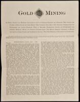 Gold Mining [prospectus for The Summit County Mining and Investment Company of Breckenridge, Colo.]