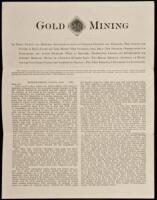 Gold Mining [prospectus for The Summit County Mining and Investment Company of Breckenridge, Colo.]