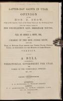 Latter-day Saints in Utah: Opinion of the Hon. Z. Snow, judge of the Supreme Court of the United States for the territory of Utah, upon the official course of His Excellency Gov. Brigham Young... charge of the Hon. Judge Snow, upon the trial of Howard Ega