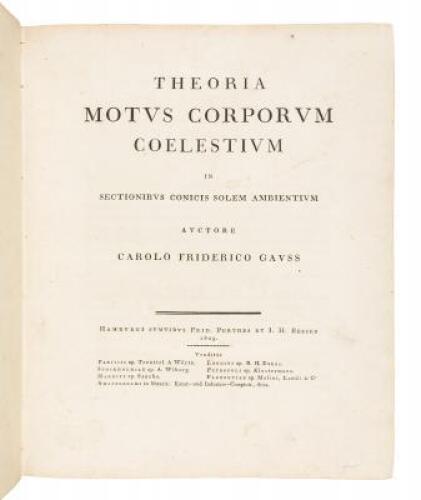 Theoria motus corporum coelestium in sectionibus conicis solem ambientium