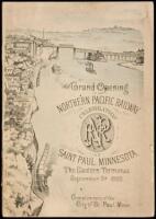 Grand Opening of the Northern Pacific Railway: Celebration at St. Paul, Minnesota, the eastern terminus, September 3rd, 1883
