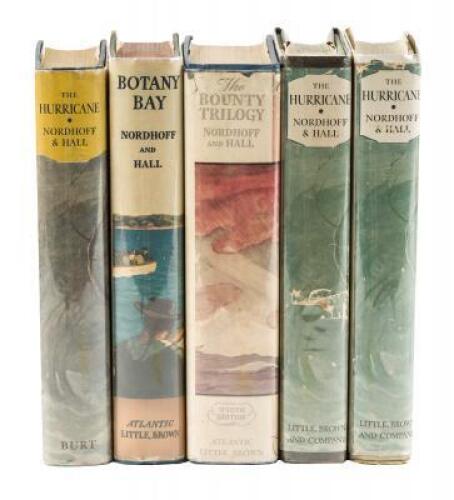 Five volumes by Charles Nordhoff and James Norman Hall with dust jackets illustrated by N.C Wyeth