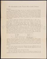 Printed letter addressed to "The Shareholders of the Powder River Cattle Company"