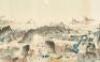 "Japanese army capturing Yuhan(?)" - panoramic color woodblock - 3