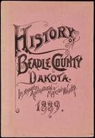 Development and resources of Beadle county in the new state of South Dakota. Its opportunities for investment. Schools, churches, towns, railroads, soil, climate, storms and blizzards, cyclones, etc.