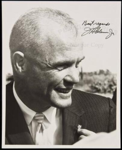 Signed photograph of astronaut John Glenn