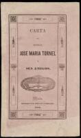 Carta Del General Jose Maria Tornel a Sus Amigos, Sobre Un Articulo Inserto En El Cosmopolita Del Dia 17 De Agosto Del Presente A&ntilde;o.