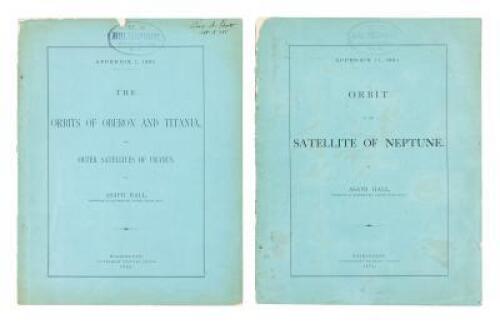 Two astronomical works by Asaph Hall published by the U.S. government