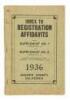 Index to Registration Affidavits... 1936 Amador County California