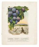 Sonoma County, California: The land of the prune, the grape, the gravenstein apple, the white leghorn hen, dairying, stock raising and summer resorts (wrapper title)