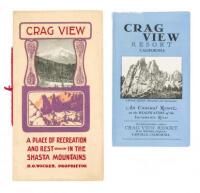 Crag View: A Place of Recreation and Rest in the Shasta Mountains. H.H. Wickes, Proprietor